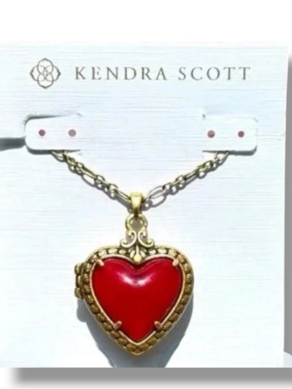 2025 Disney Parks Kendra Scott Snow White Heart Locket Pendant Necklace NEW